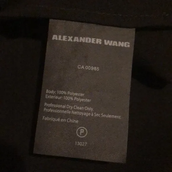 NWT Alexander Wang double layered Matrix capelet button up minimalist chic dress