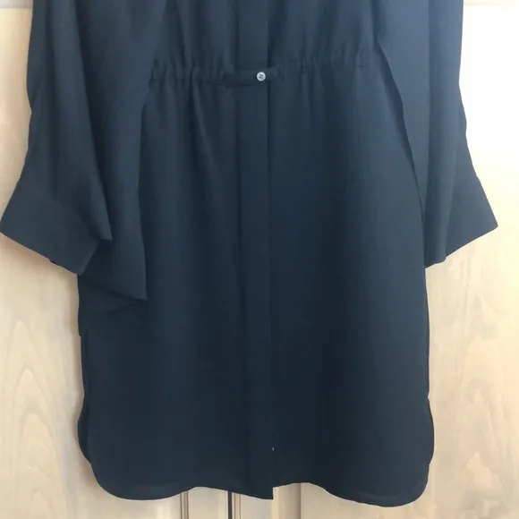NWT Alexander Wang double layered Matrix capelet button up minimalist chic dress