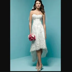 NWT Alfred Angelo Two piece high low beaded wedding dress
