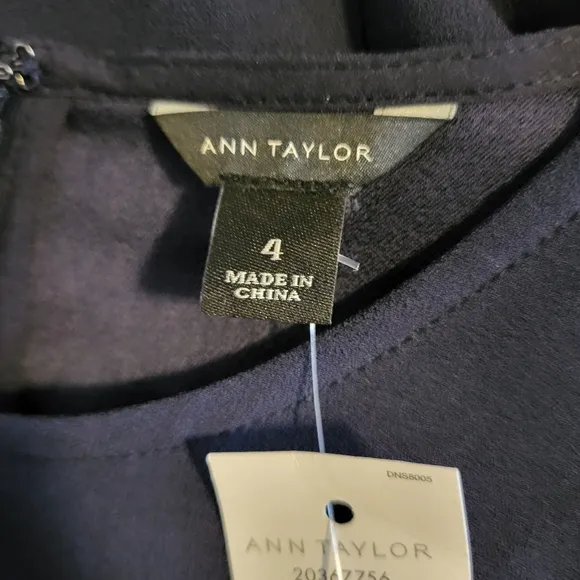 NWT Ann Taylor Women  Midi Flare Dress, Size 4,Color Navy Blue, Career, Business
