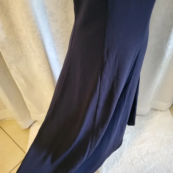 NWT Ann Taylor Women  Midi Flare Dress, Size 4,Color Navy Blue, Career, Business