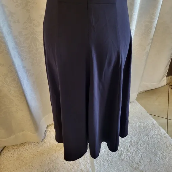 NWT Ann Taylor Women  Midi Flare Dress, Size 4,Color Navy Blue, Career, Business