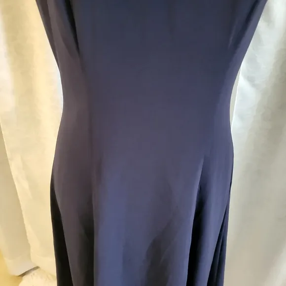 NWT Ann Taylor Women  Midi Flare Dress, Size 4,Color Navy Blue, Career, Business