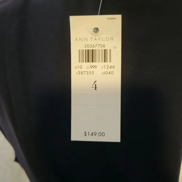 NWT Ann Taylor Women  Midi Flare Dress, Size 4,Color Navy Blue, Career, Business