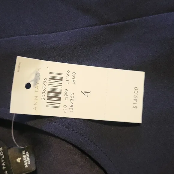 NWT Ann Taylor Women  Midi Flare Dress, Size 4,Color Navy Blue, Career, Business