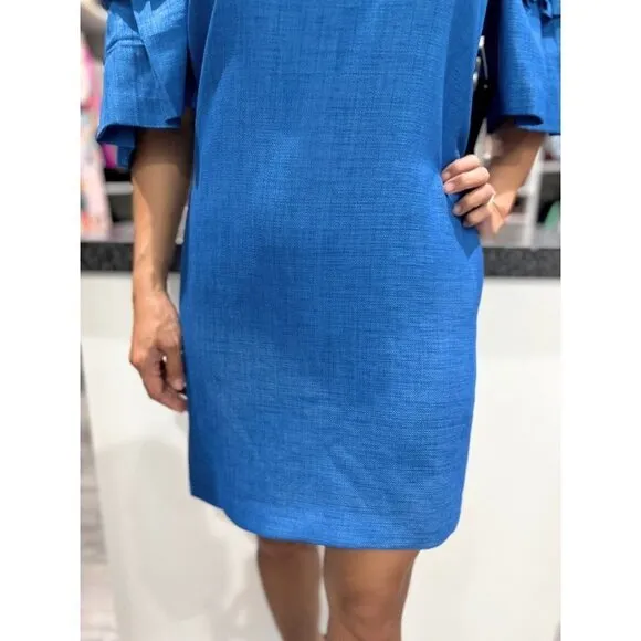 NWT Badgley Mischka Blue Luxury Sheath Dress $440