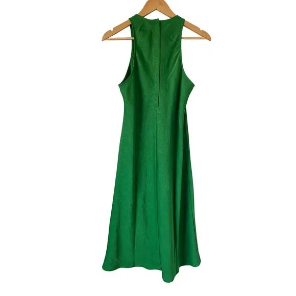 NWT BAUM UND PFERDGARTEN ANTOYA Kelly Green Midi Slip Dress Minimalist Lagenlook