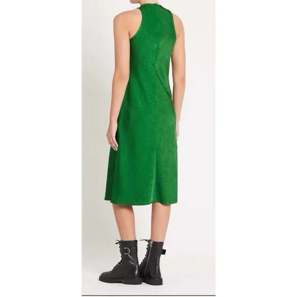NWT BAUM UND PFERDGARTEN ANTOYA Kelly Green Midi Slip Dress Minimalist Lagenlook