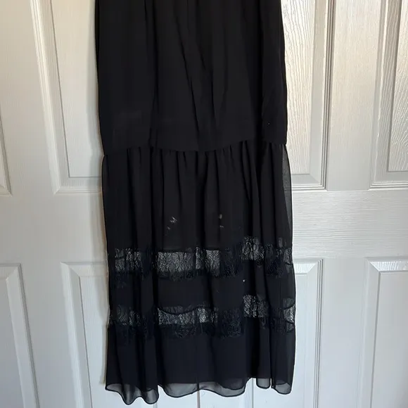NWT BCBG Generation sleeveless maxi lace witchy goth minimalist dress