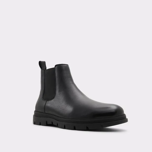 NWT Black Leather Mens Aldo Chelsea Boots Size 9.5