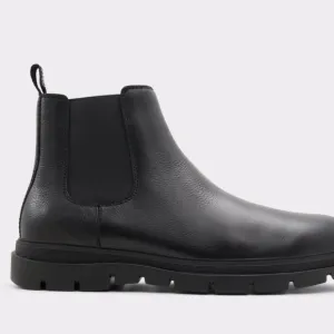 NWT Black Leather Mens Aldo Chelsea Boots Size 9.5