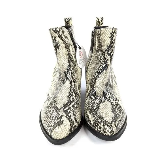 NWT Blondo Waterproof Snakeskin Side Zip Ankle Boots Size 7.5