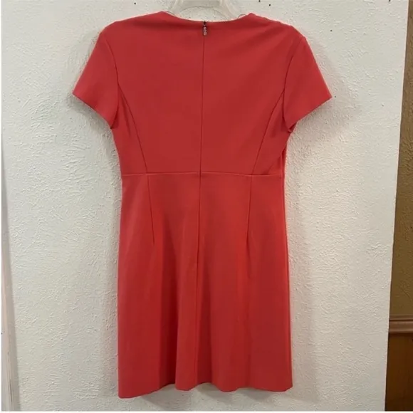 NWT BOSS salmon square neck short minimalist dress