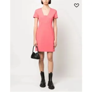 NWT BOSS salmon square neck short minimalist dress