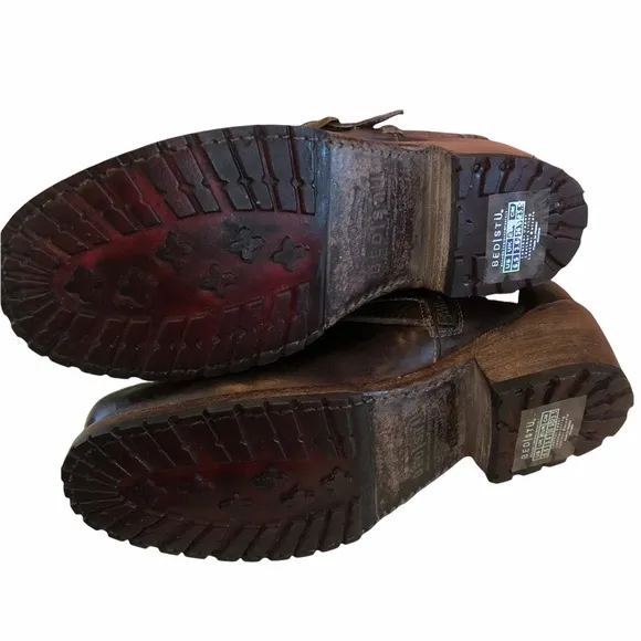 NWT Brown / red Bed Stu Shaela boots