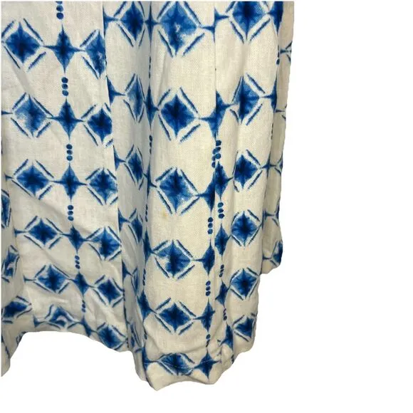 NWT CHRISTIAN LACROIX linen geometric Print Sleeveless fit flare Dress XS $498