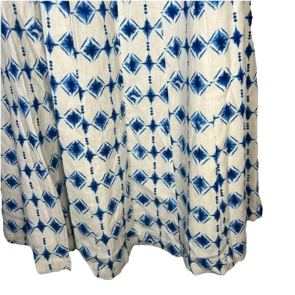 NWT CHRISTIAN LACROIX linen geometric Print Sleeveless fit flare Dress XS $498