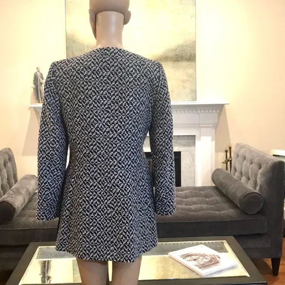 NWT classic minimalist Zara tweed frock coat