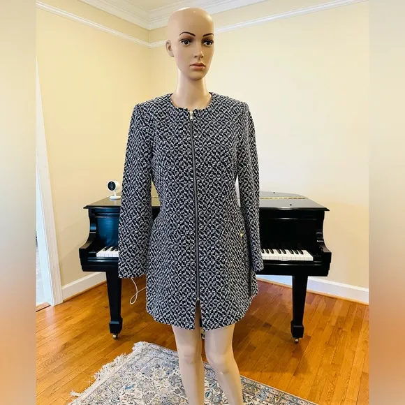 NWT classic minimalist Zara tweed frock coat