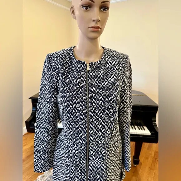 NWT classic minimalist Zara tweed frock coat