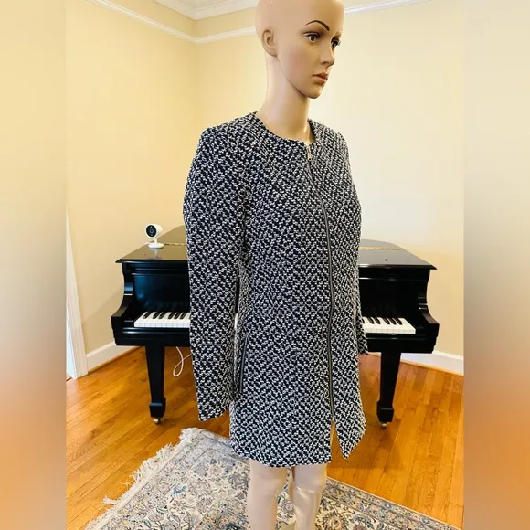 NWT classic minimalist Zara tweed frock coat