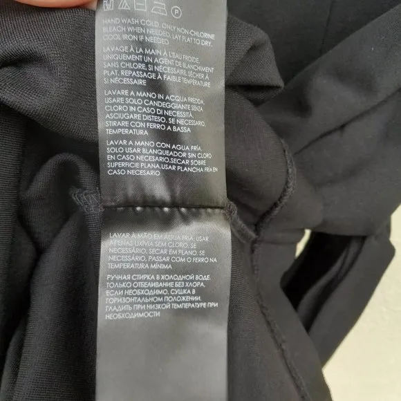 NWT Club Monaco Black Sarong Tie Dress Size L Classic Minimalist Versatile