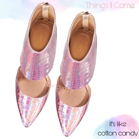 NWT Cotton Candy Leather Booties Heels Shooties Heels Dress Sexy