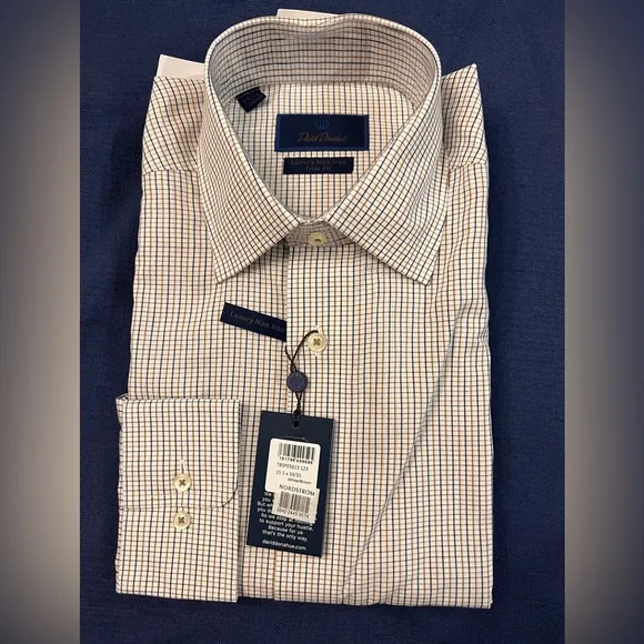 NWT David Donahue Luxury Non-Iron Dress Shirt