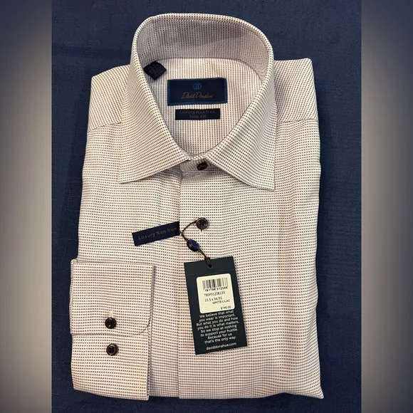 NWT David Donahue Luxury Non-Iron Dress Shirt