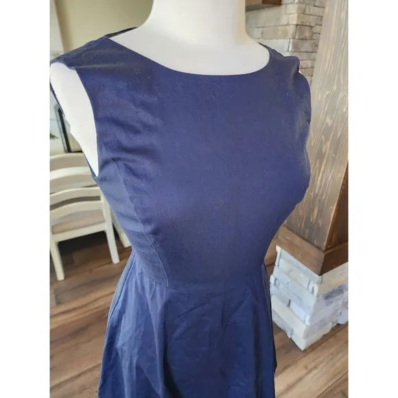 NWT Draper James A-Line Preppy Quiet Luxury Classy Coquette Mini Dress Sz 0 Navy