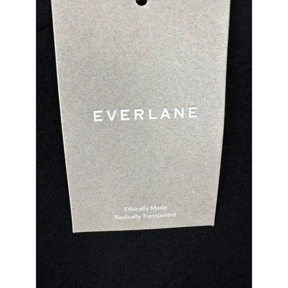 NWT Everlane Long Sleeve Dress XS Supima Cotton Minimalist Midi Ballet
