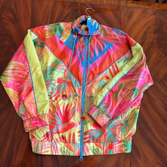 NWT FARM RIO Mixed Painted Birds Windbreaker