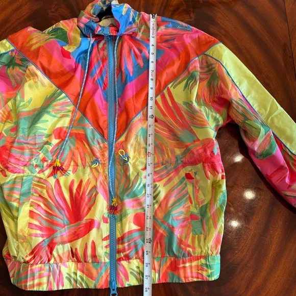 NWT FARM RIO Mixed Painted Birds Windbreaker
