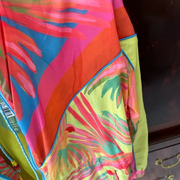 NWT FARM RIO Mixed Painted Birds Windbreaker