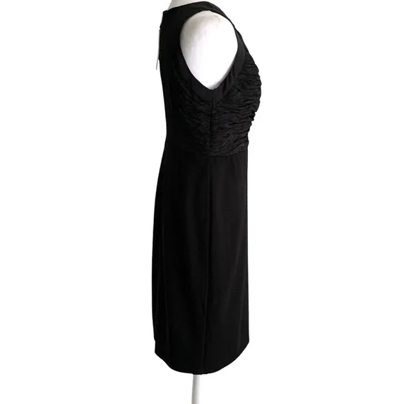 NWT Halston Heritage Cocktail Dress Women’s 8 Sleeveless Ruched Chest Luxury