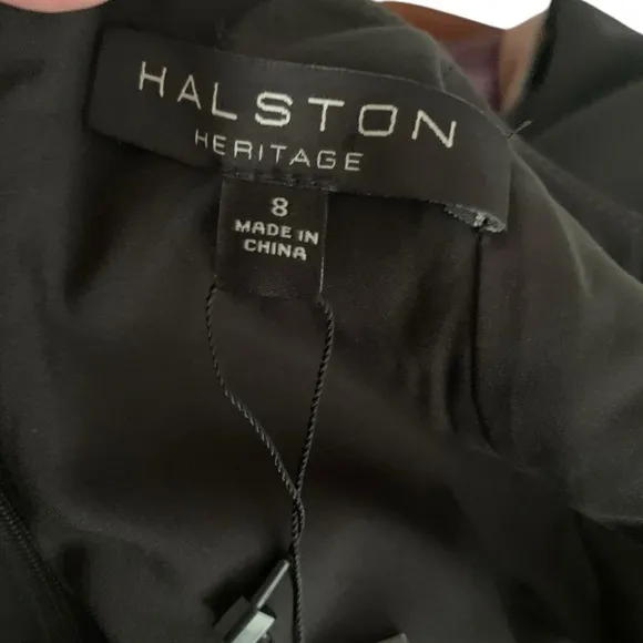 NWT Halston Heritage Cocktail Dress Women’s 8 Sleeveless Ruched Chest Luxury