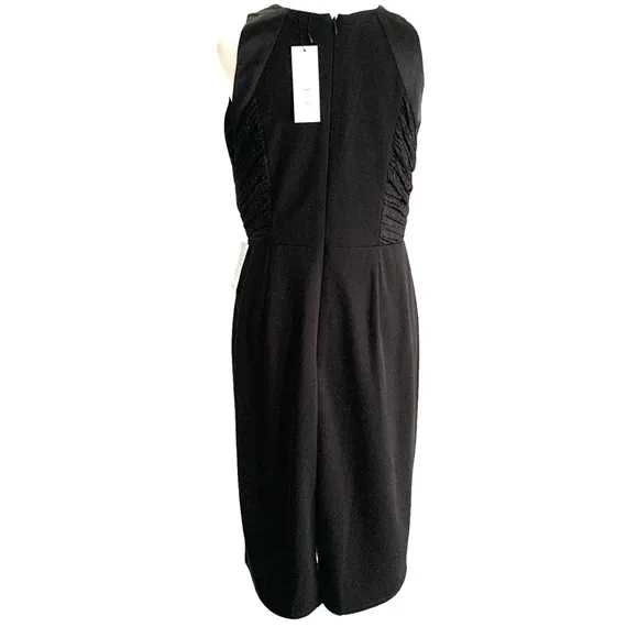 NWT Halston Heritage Cocktail Dress Women’s 8 Sleeveless Ruched Chest Luxury
