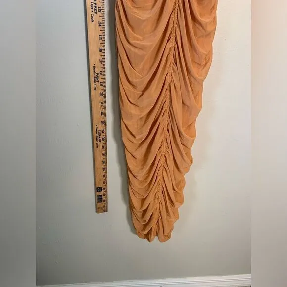 NWT House of Harlow 1960 Taupe ruched dress size S