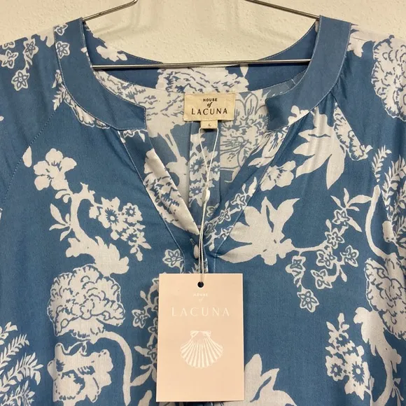 NWT HOUSE OF LACUNA Tuscany Boho Dress Sz Large Australian Luxury Resort Wear