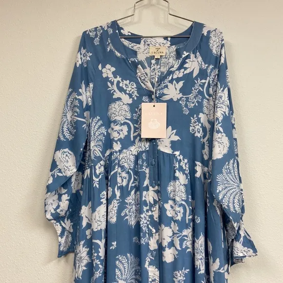 NWT HOUSE OF LACUNA Tuscany Boho Dress Sz Large Australian Luxury Resort Wear