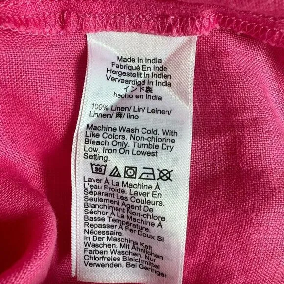 NWT J CREW Maxine button-back dress in linen in pink