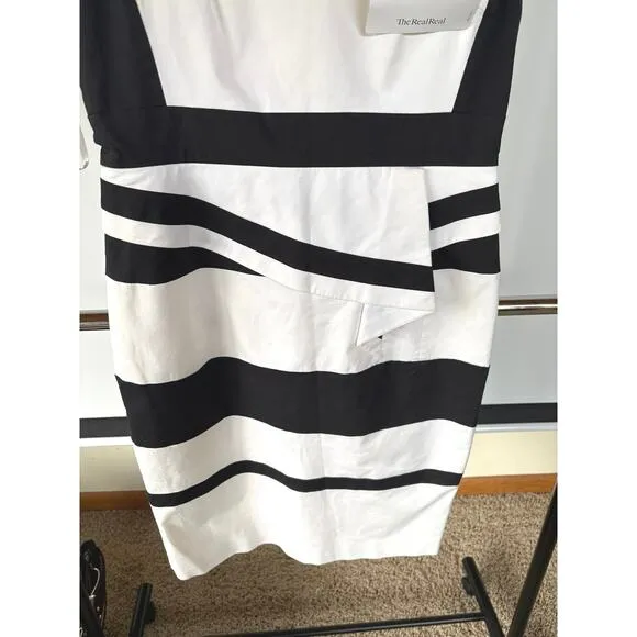 NWT Karen Millen Cocktail Classic Career Minimalist Ruffle Office Party Dress 10