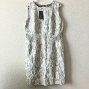 NWT Lafayette 148 Osprey Gray Modest Business Casual Minimalist Dress size 14