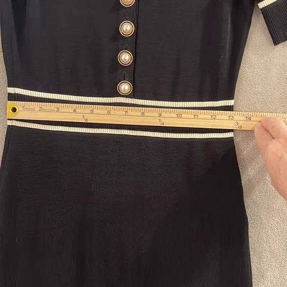 NWT lovers and friends black pearl gold button embellished mini dress size S