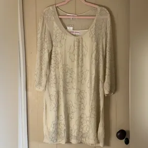NWT Luxury Resort Y2K DeadStock Ivory Hand Beaded Monique Leshman Dress