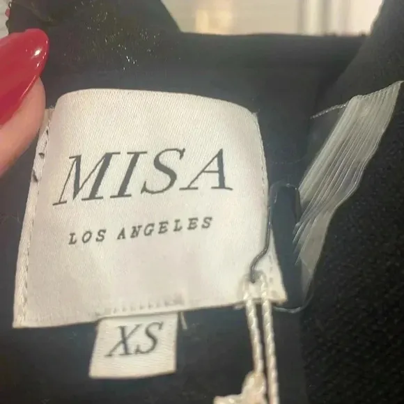 NWT Misa Los Angeles Divia Purple Pink Silver Ikat Sequin Dress Womens XS (0-2)