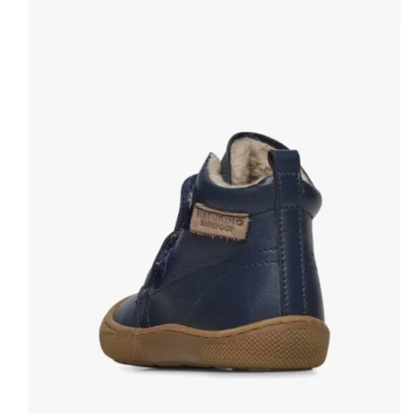 NWT NATURINO WIGGHI VL Barefoot leather ankle boots in Navy