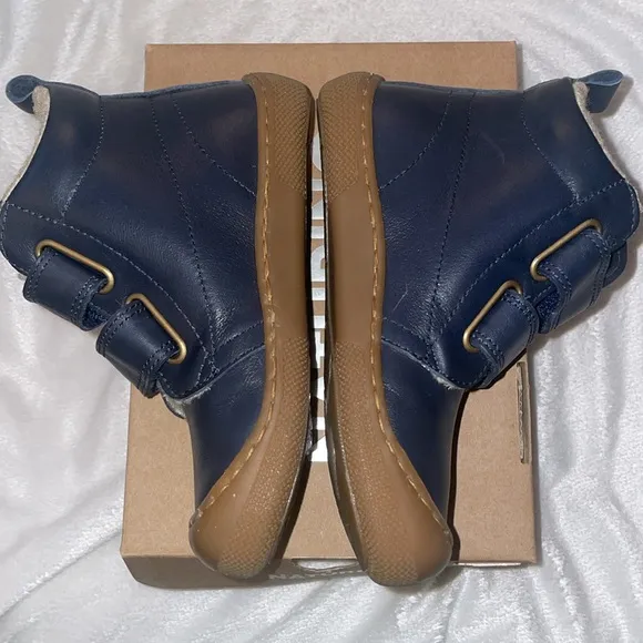 NWT NATURINO WIGGHI VL Barefoot leather ankle boots in Navy