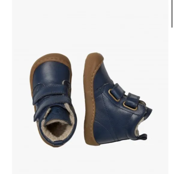 NWT NATURINO WIGGHI VL Barefoot leather ankle boots in Navy