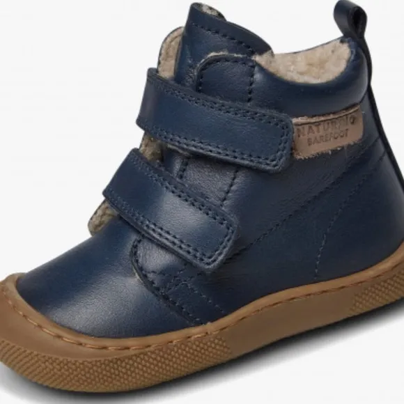 NWT NATURINO WIGGHI VL Barefoot leather ankle boots in Navy